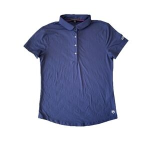Greyson Polo Top Womens Large Blue Pullover Short Sleeve Golf‎ Shirt Stretch
